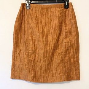 FRANCO MIRABELLI Pencil Skirt Crinkle Linen Blend Size 6